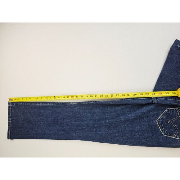 Levi's Size 8M Women 31 Inch Inseam 529 Curvy Boot Cut Blue Denim Logo Tag Jeans - Picture 8 of 12